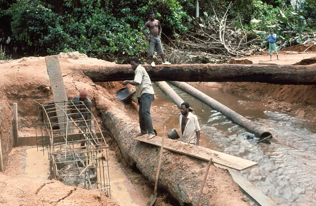 Finition des travaux du pont du village 